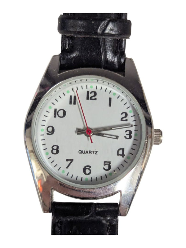 Sliver Tone Croc Pattern Watch w/ Lume