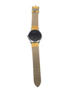 Quartz Stainlesss Watch w/ Yellow Fabric Strap