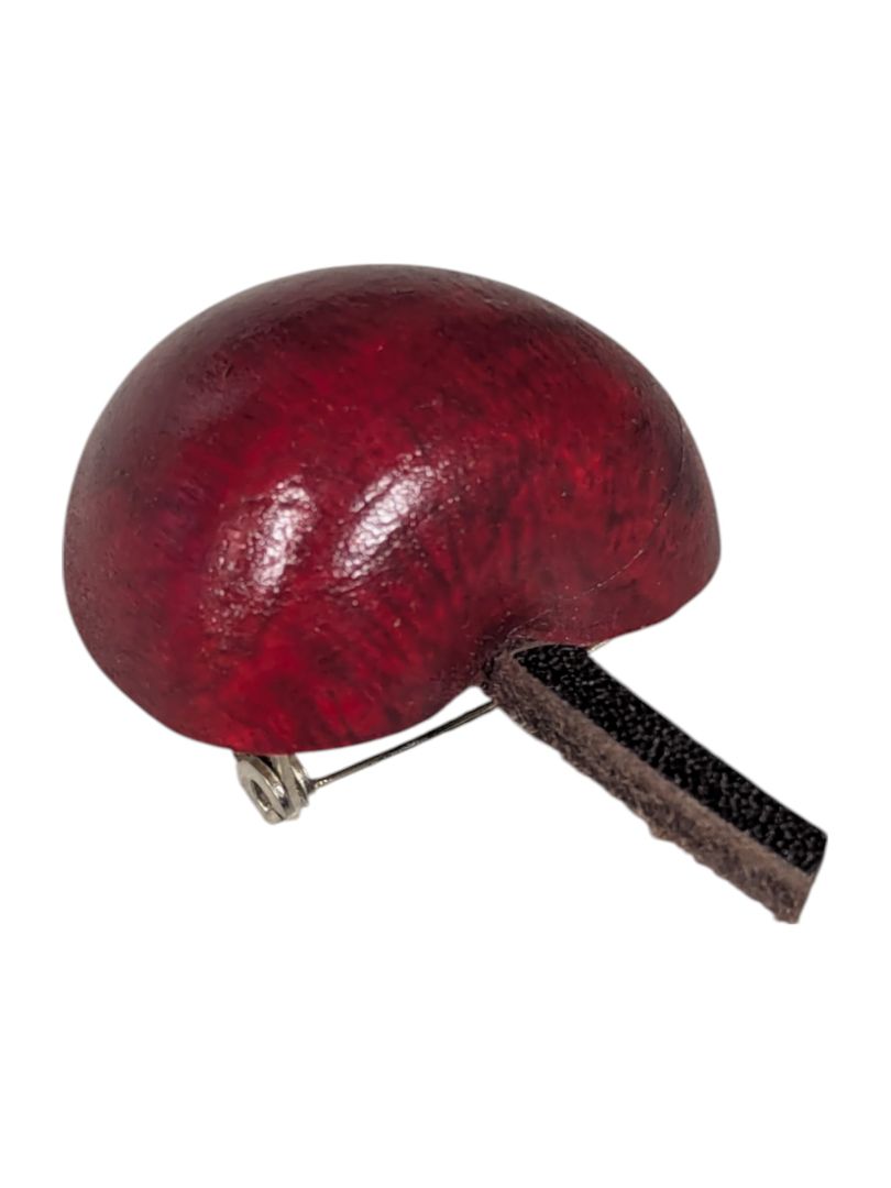 Vintage Wood Summer Apple Pin Brooch