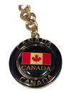 Vintage Canada Flag Flio Spin Metal Key Ring Chain