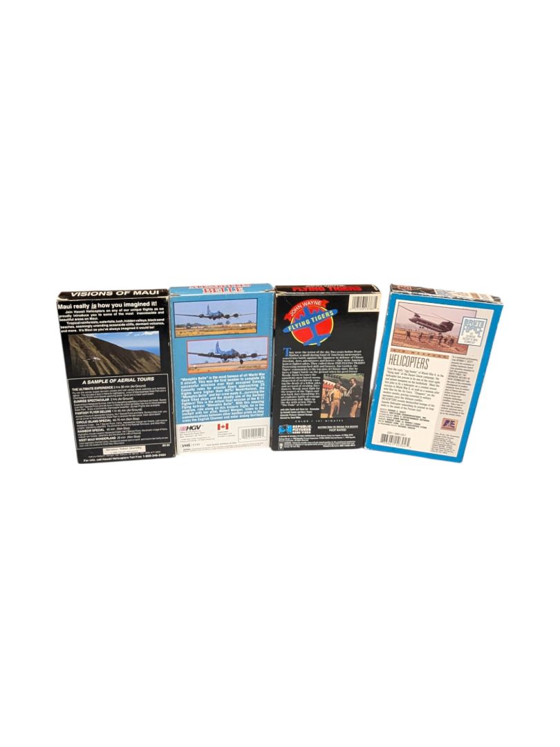 Aviation VHS (Hawaii, Memphis Belle, Flying Tiger, Brute Force)