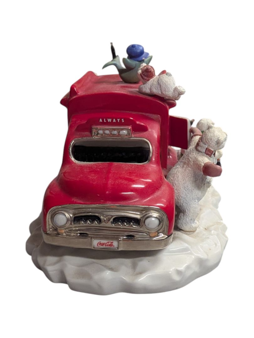 1998 Franklin Mint Coca Cola Always Wind-Up Motion Music Sculpture Truck