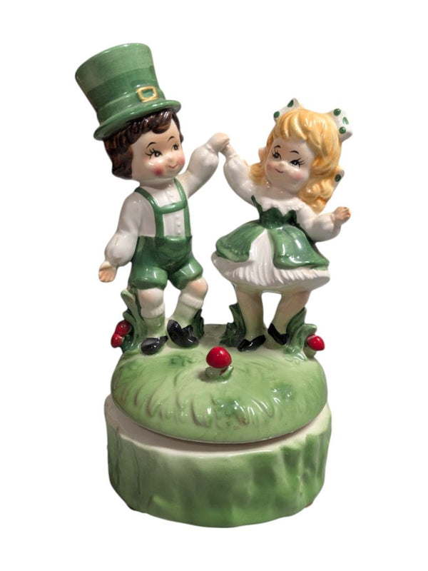 Lefton St. Patrick's Day Music Box Figurine