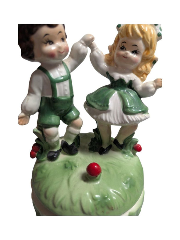 Lefton St. Patrick's Day Music Box Figurine
