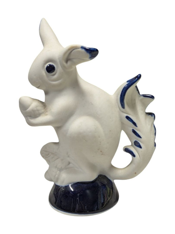 White Ceramic Squirrel Figurine