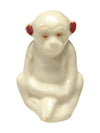 Small White Monkey Porcelain Figurine