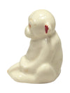 Small White Monkey Porcelain Figurine