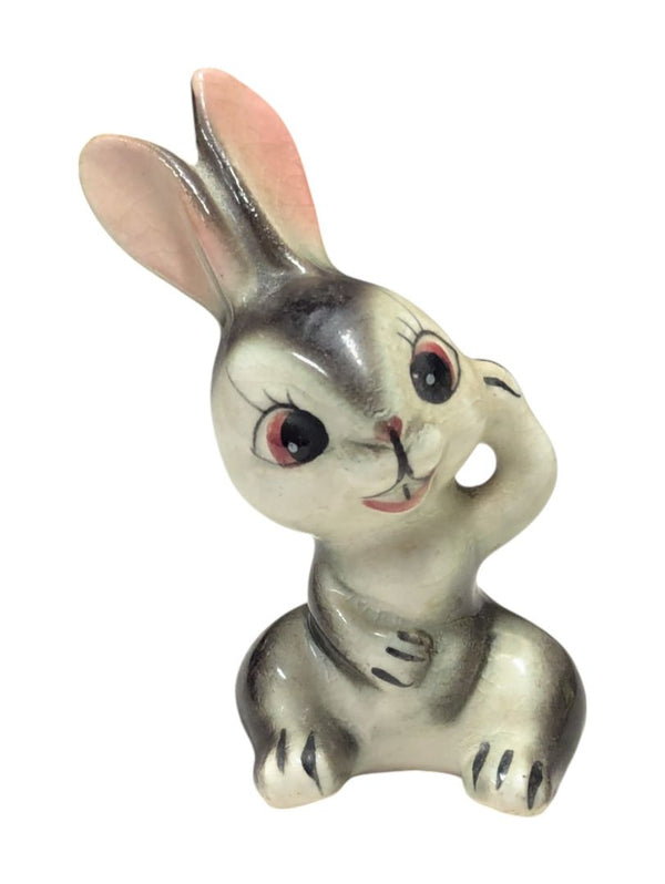 Grey Bunny Porcelain Figurine