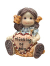 "Thinking of You" Girl Sitting Figurine