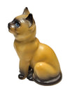 Brown Cat w/ Blue Eyes Figurine