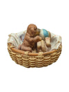 Mini Puppy & Kitten in Basket Figurine