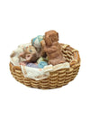 Mini Puppy & Kitten in Basket Figurine