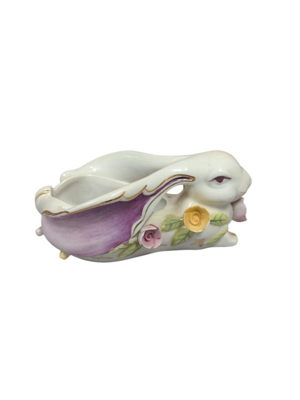 Snow Bunny Porcelain Container