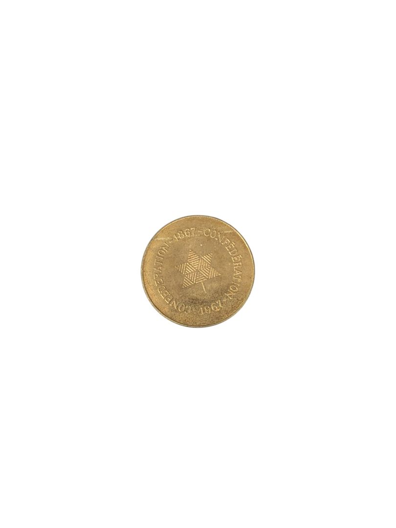 1867-1967 Canada Confederation and Toronto Transit Commission (TTC) Brass Token