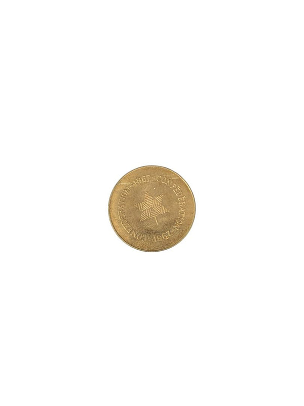 1867-1967 Canada Confederation and Toronto Transit Commission (TTC) Brass Token