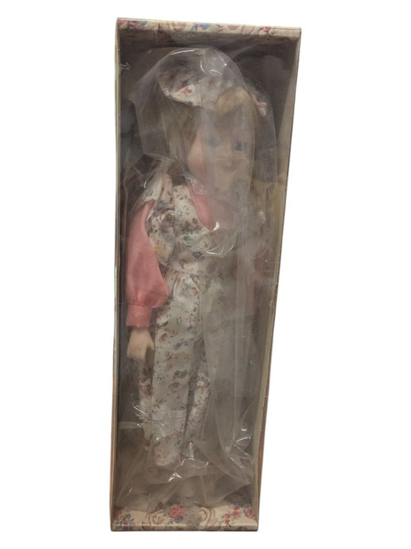 Vintage Blonde Porcelain 16'' Doll in Box