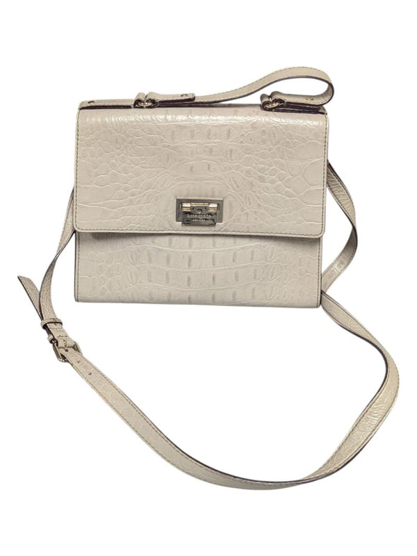 Kate Spade Orchard Valley Oatmeal Croc Embossed Leather Crossbody Bag