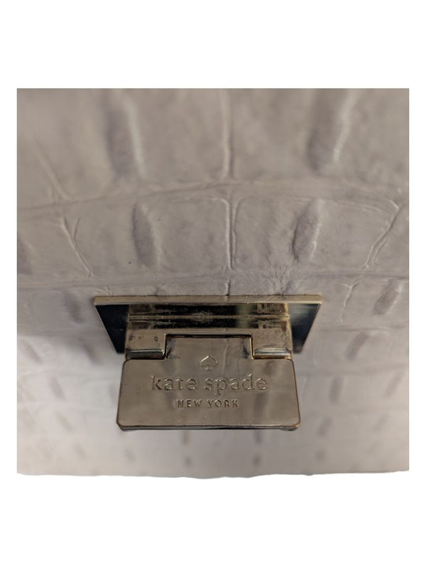 Kate Spade Orchard Valley Oatmeal Croc Embossed Leather Crossbody Bag