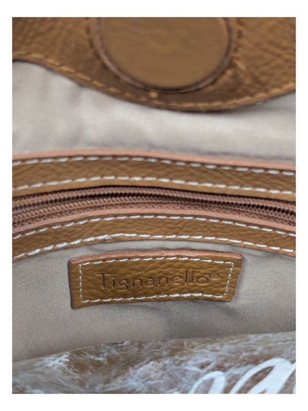 Tignanello Large Tan Leather Tote Bag