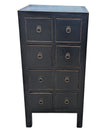 Vintage Black Wooden Apothecary-Style Chest Drawer/ Dresser
