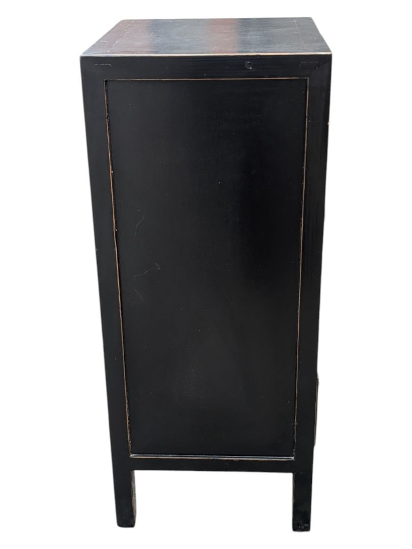 Vintage Black Wooden Apothecary-Style Chest Drawer/ Dresser