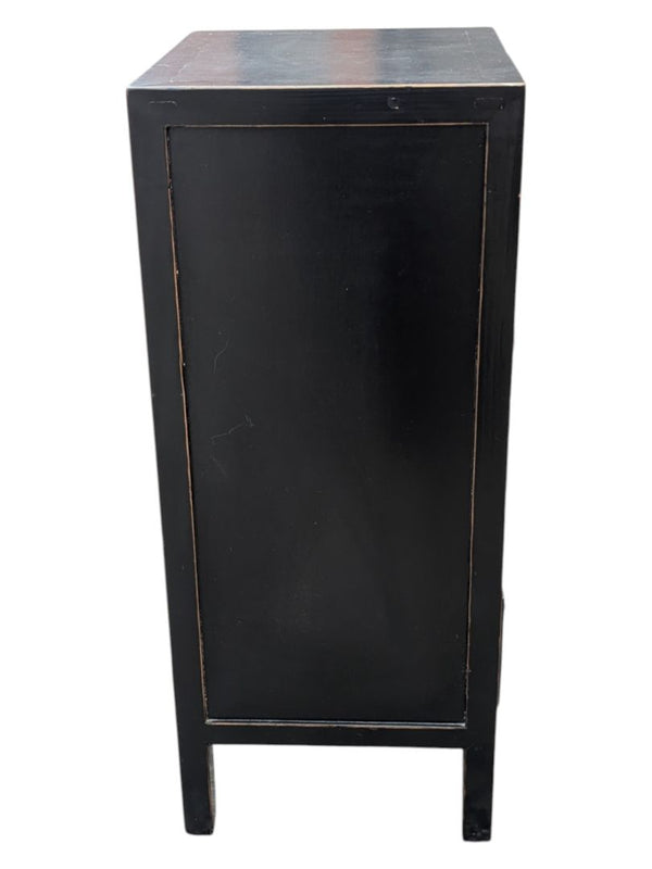 Vintage Black Wooden Apothecary-Style Chest Drawer/ Dresser