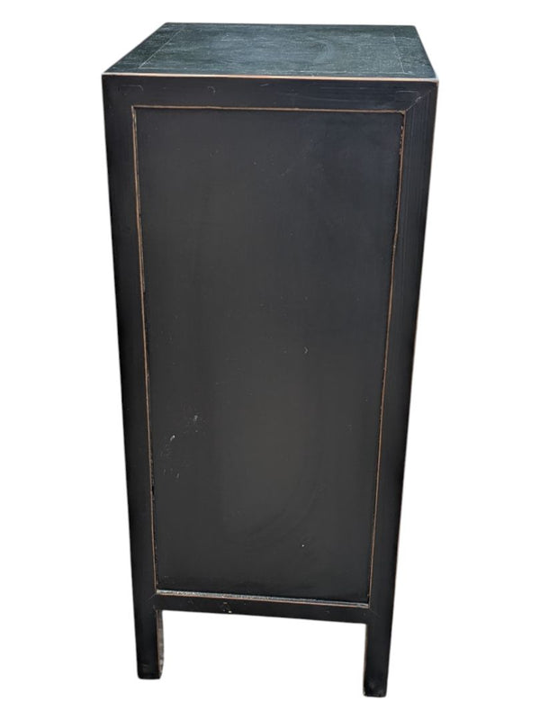 Vintage Black Wooden Apothecary-Style Chest Drawer/ Dresser