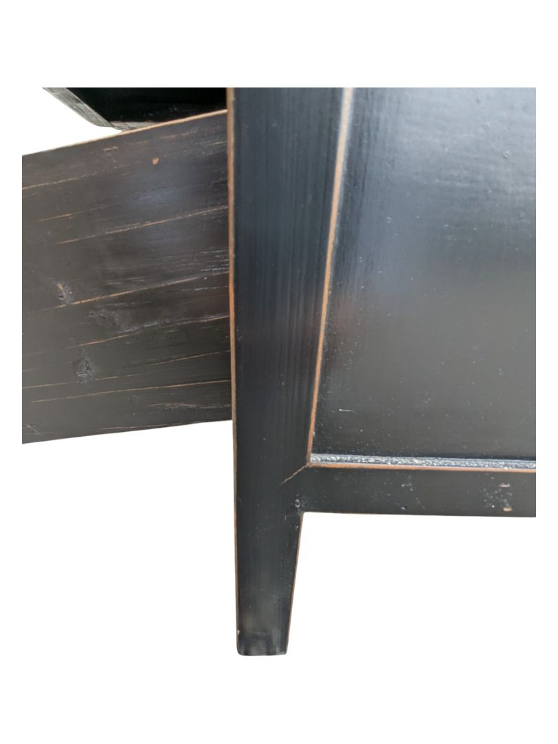 Vintage Black Wooden Apothecary-Style Chest Drawer/ Dresser