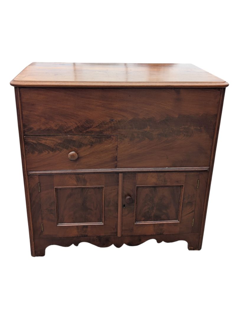 Vintage Wooden Lift-Top Dry Sink Cabinet