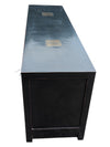 Black Lacquered Wood Credenza w/ Chinese Brass Hardware