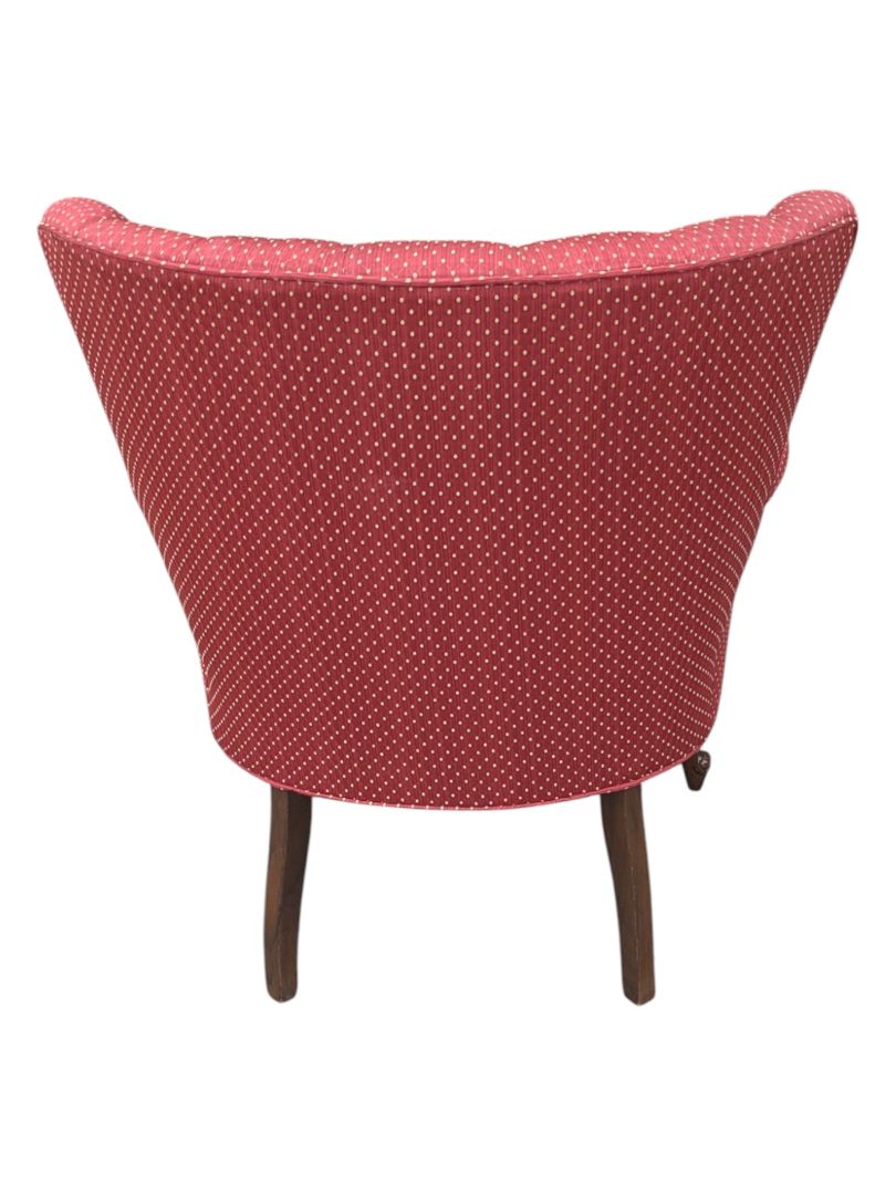 Burgundy VIntage Upholstered Wingback Arm Chair
