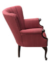 Burgundy VIntage Upholstered Wingback Arm Chair
