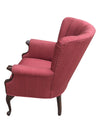 Burgundy VIntage Upholstered Wingback Arm Chair