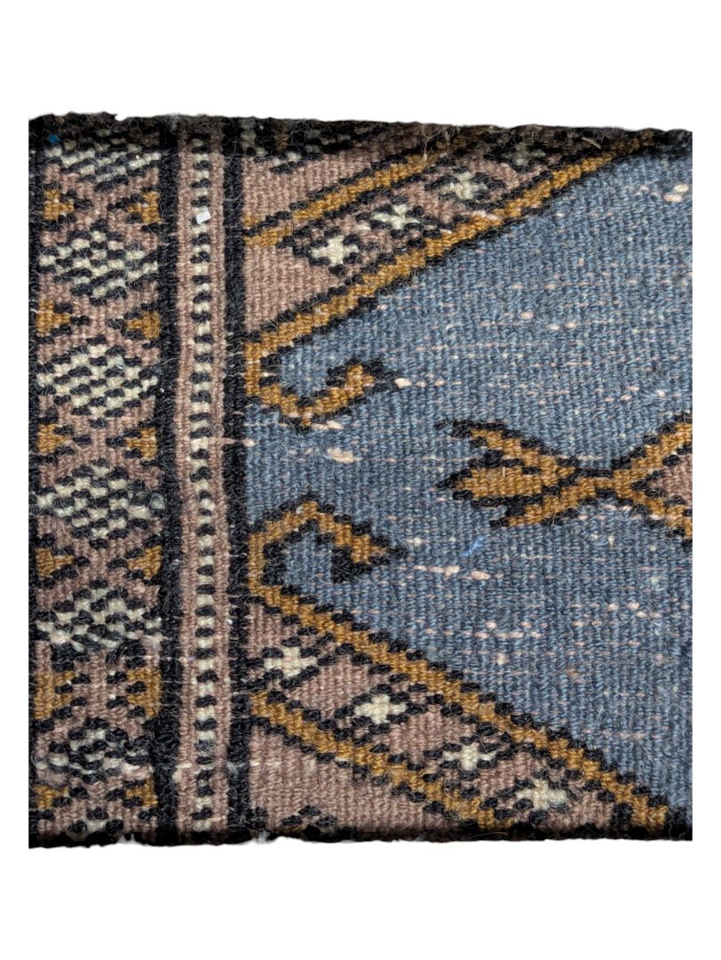 Vintage Afghan Style Fringed Rug 2.5' x 4 Rug