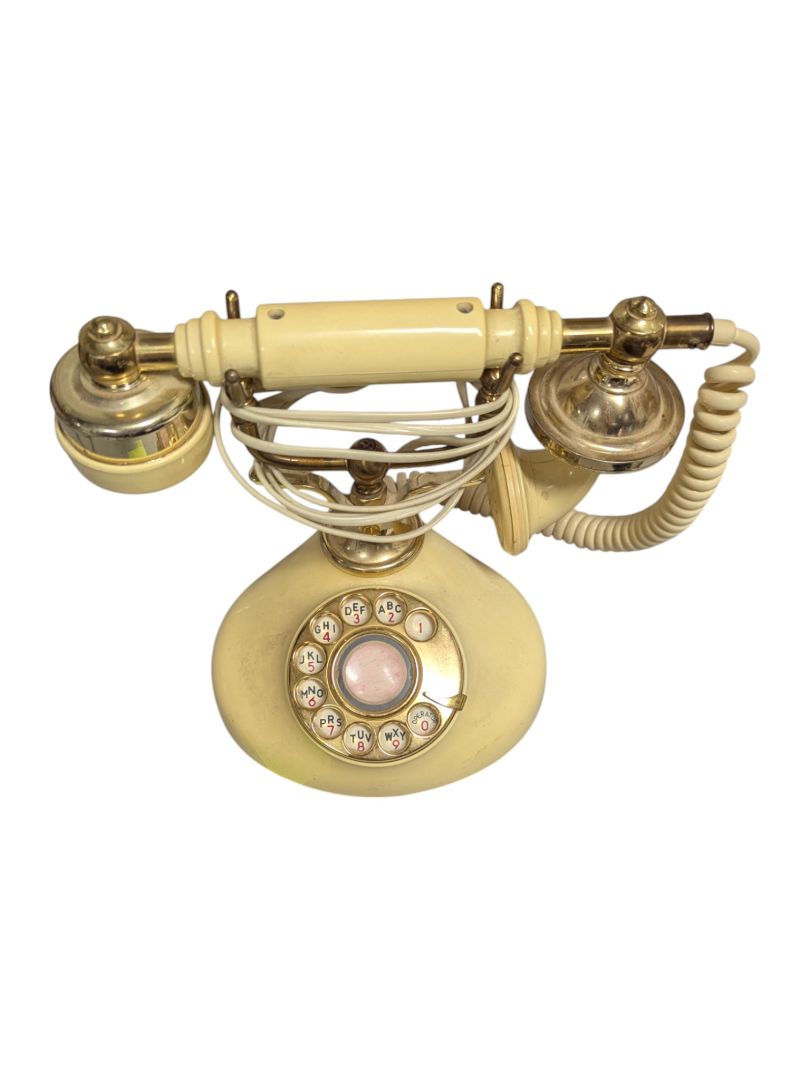 Vintage French Princess Style TeleConcept Rotary Dial Telephone