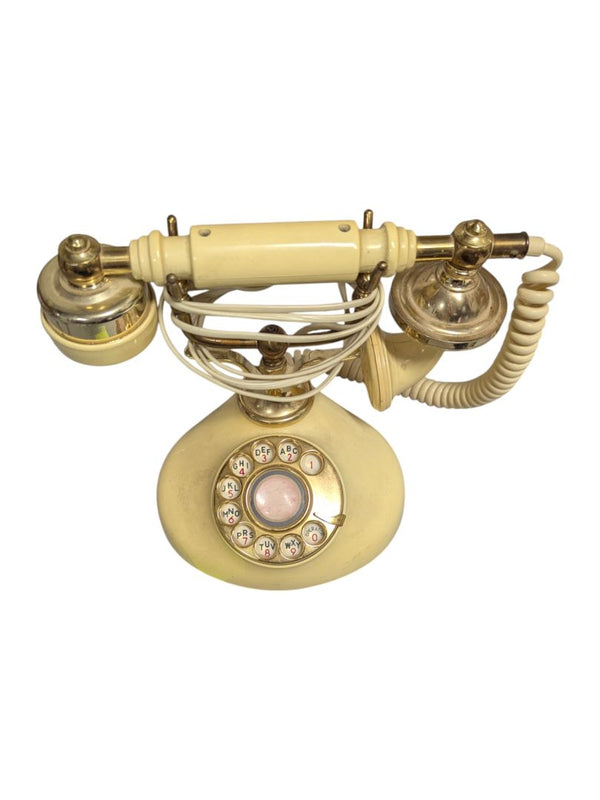 Vintage French Princess Style TeleConcept Rotary Dial Telephone