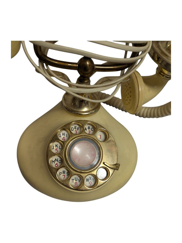 Vintage French Princess Style TeleConcept Rotary Dial Telephone