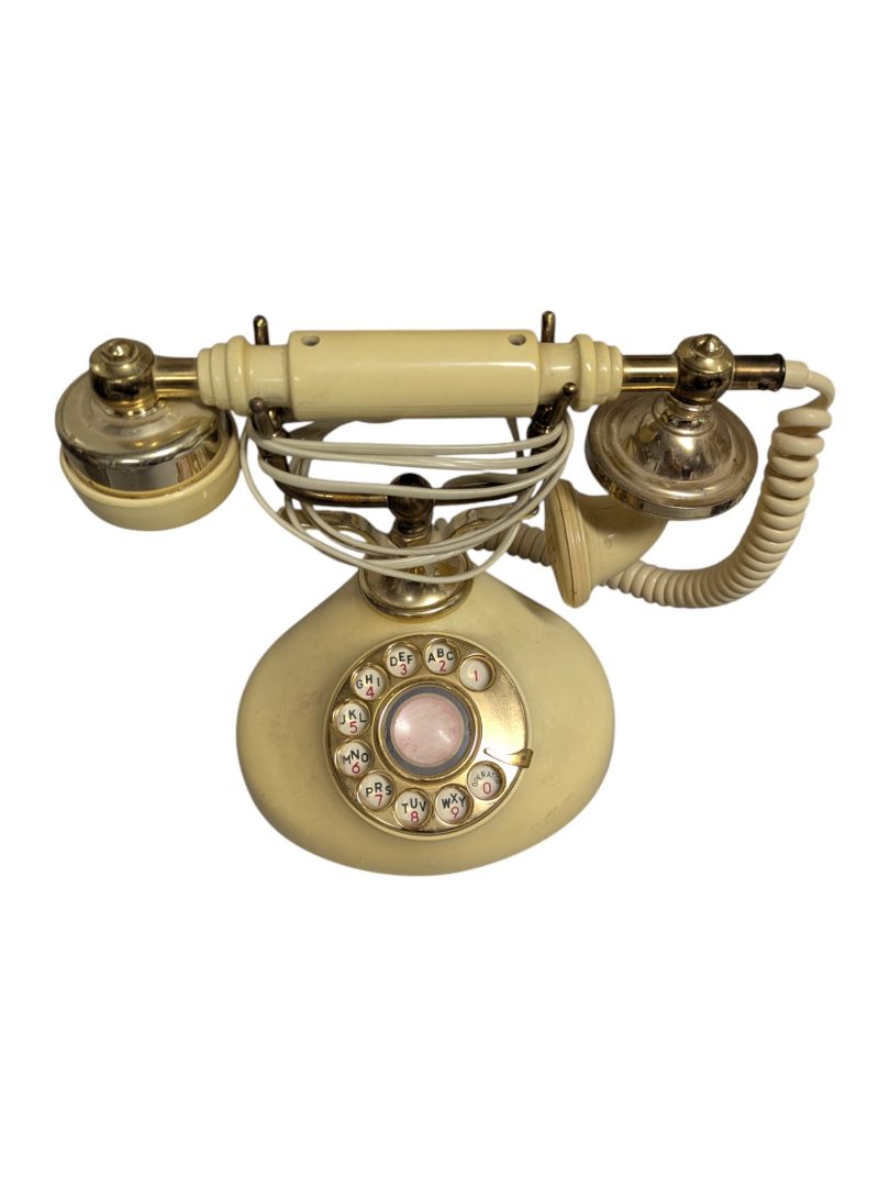 Vintage French Princess Style TeleConcept Rotary Dial Telephone