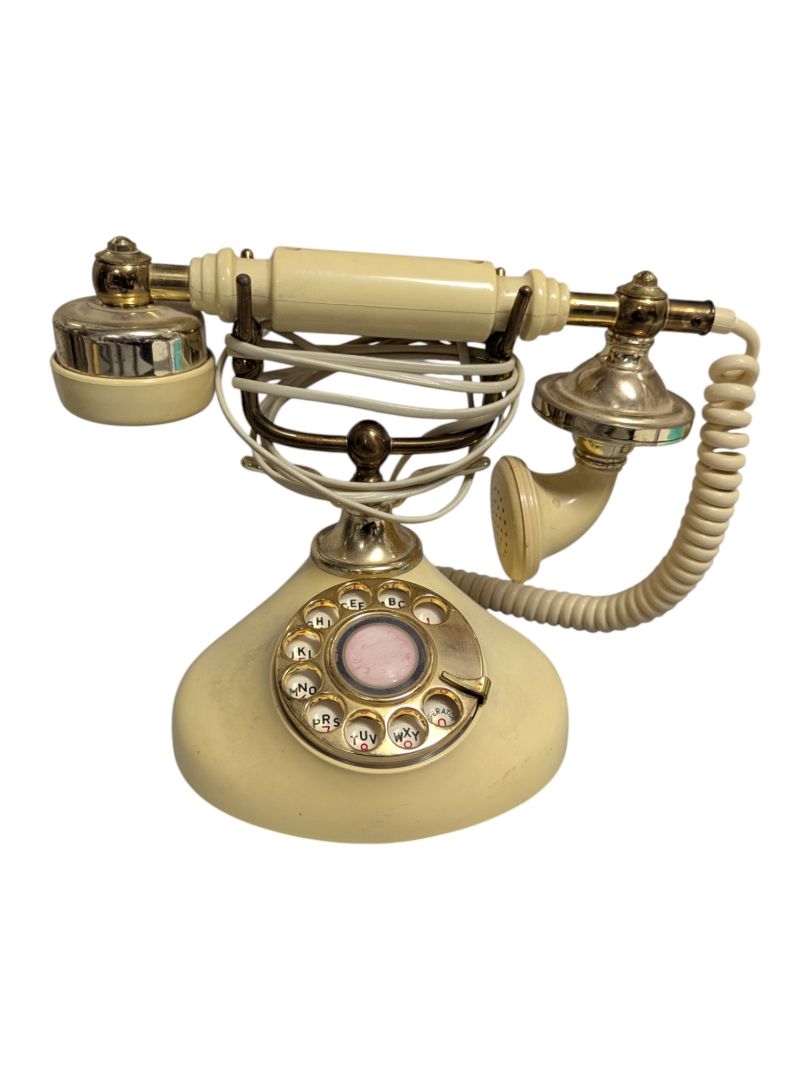 Vintage French Princess Style TeleConcept Rotary Dial Telephone