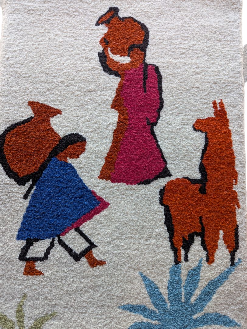 Indios Woven Wall Hanging Ecuador by Olga Fisch