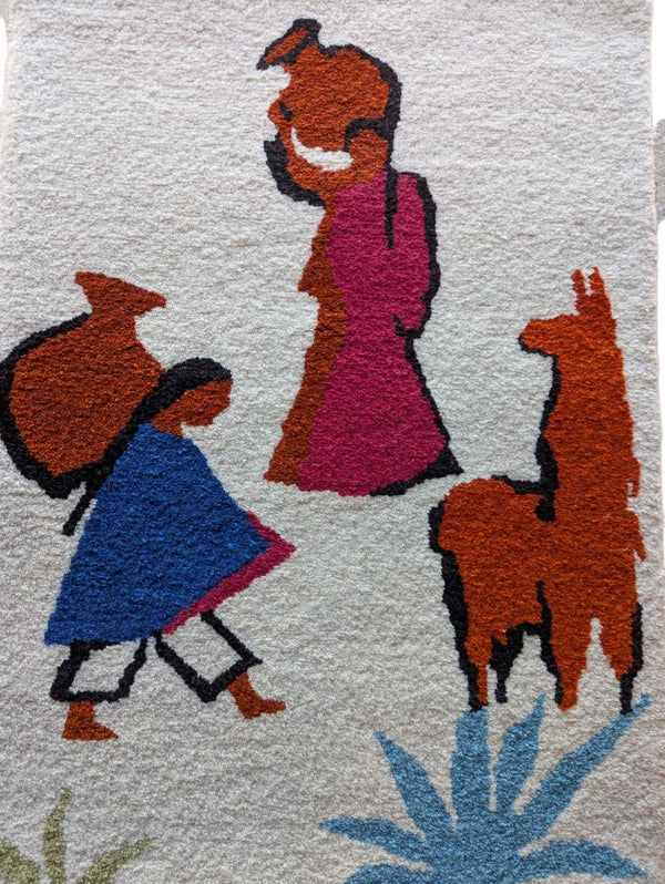 Indios Woven Wall Hanging Ecuador by Olga Fisch