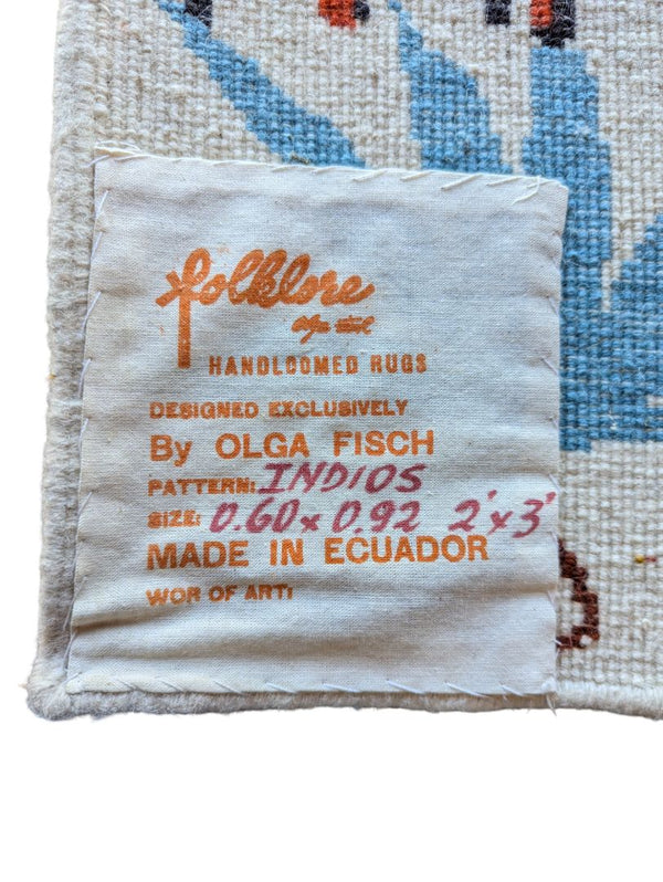 Indios Woven Wall Hanging Ecuador by Olga Fisch