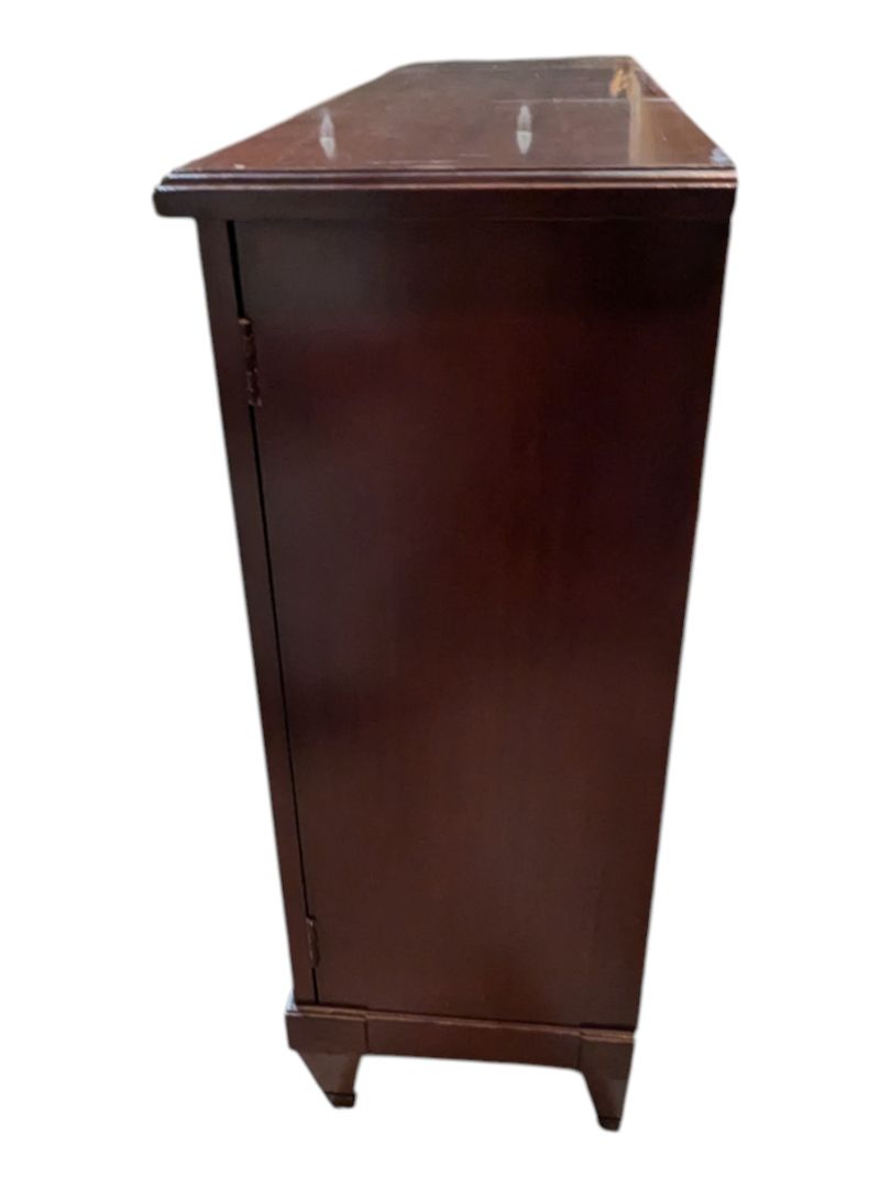 Solid Wood Sideboard Buffet w/ 4 Decorative Doors (2 Functional)