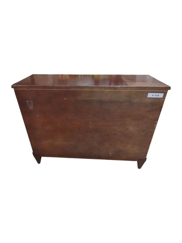 Solid Wood Sideboard Buffet w/ 4 Decorative Doors (2 Functional)