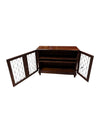 Solid Wood Sideboard Buffet w/ 4 Decorative Doors (2 Functional)