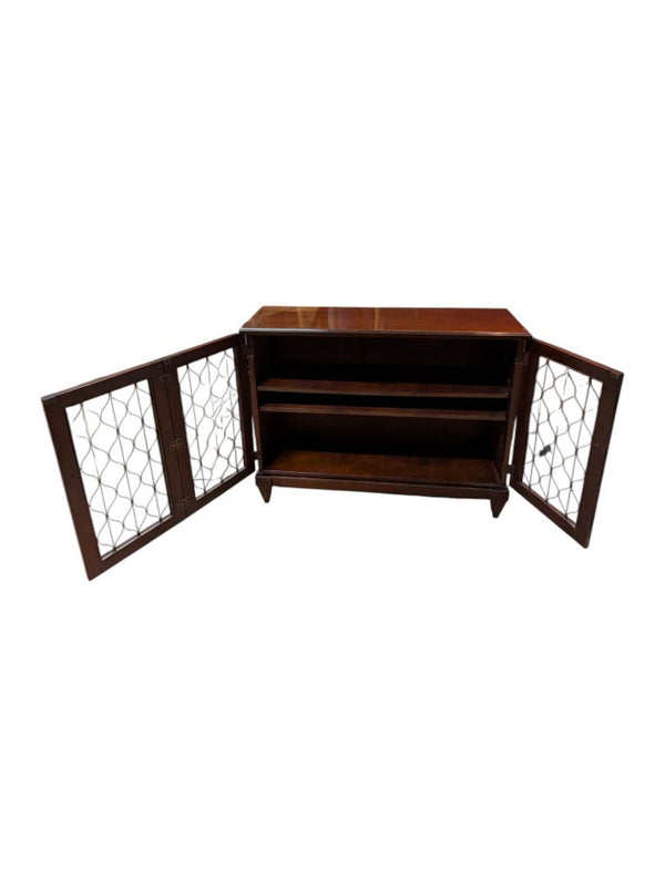 Solid Wood Sideboard Buffet w/ 4 Decorative Doors (2 Functional)