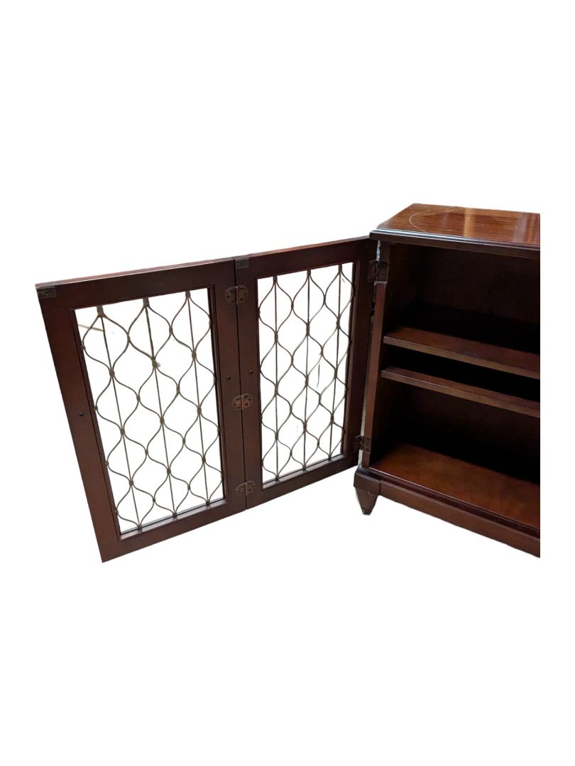 Solid Wood Sideboard Buffet w/ 4 Decorative Doors (2 Functional)