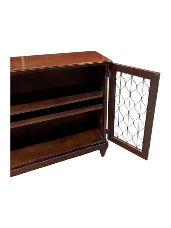 Solid Wood Sideboard Buffet w/ 4 Decorative Doors (2 Functional)