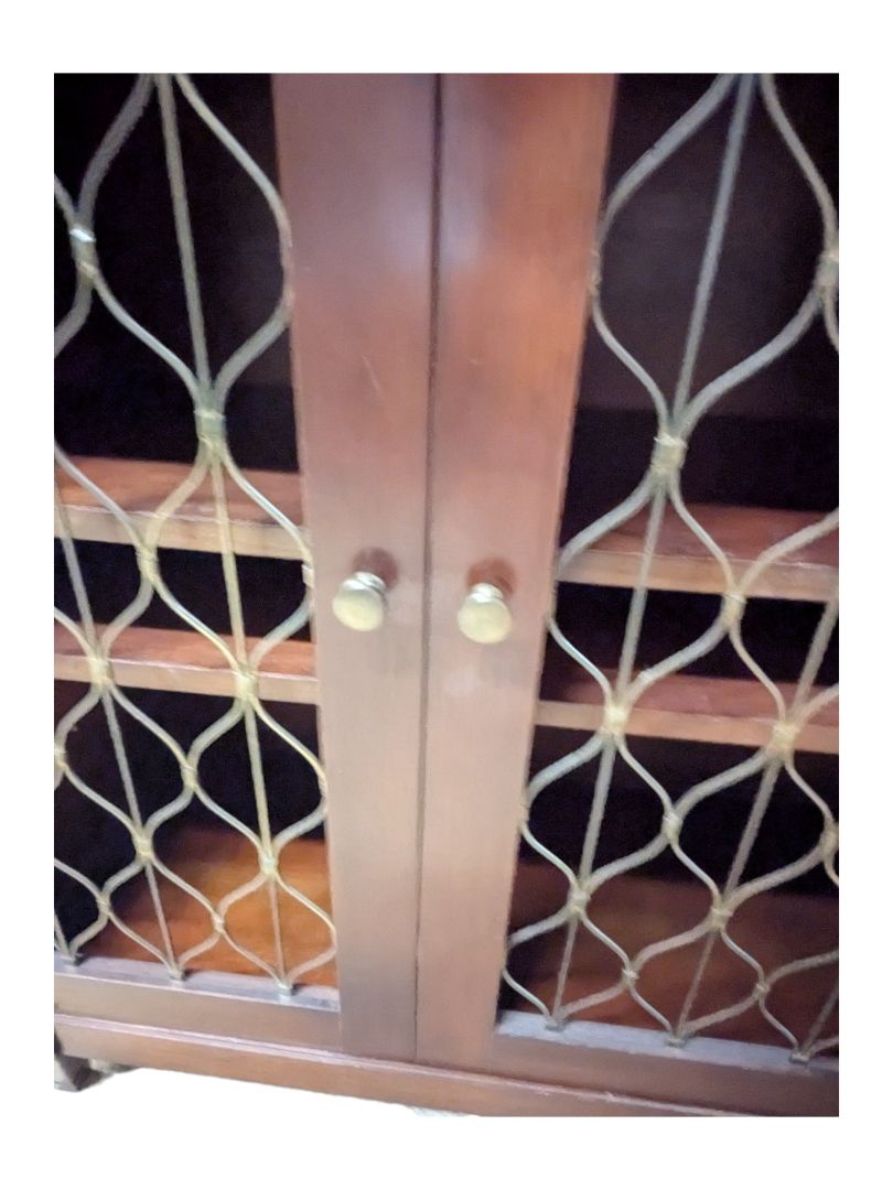 Solid Wood Sideboard Buffet w/ 4 Decorative Doors (2 Functional)