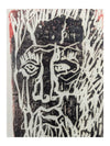 "Gassem" Linocut of an Elderly Man Painting by June Cullina